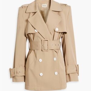 Declan Cotton Trench Coat with Double-Breasted Design and Wide Notched Lapel